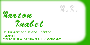 marton knabel business card